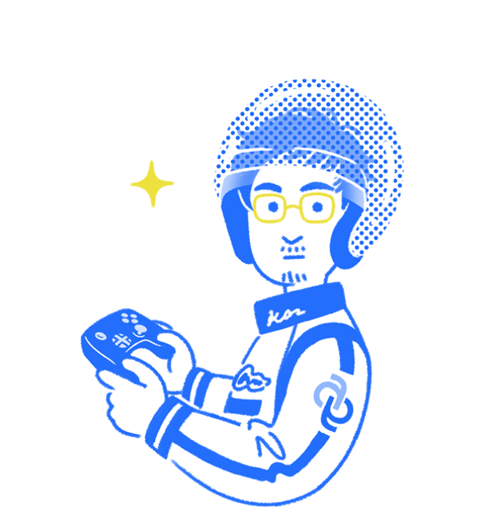 代表取締役 さわたに かずあき のイラスト